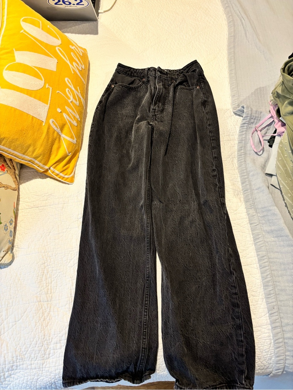 Abercrombie & Fitch Black Wide-Leg High-Rise Jeans - Curve Love